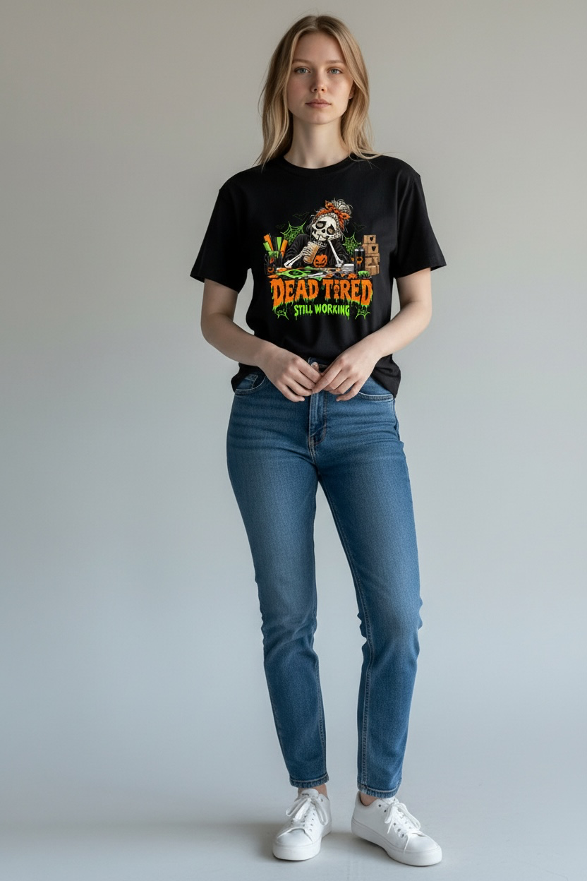 Dead Tired, Still Working Halloween Apparel – Craft Edition