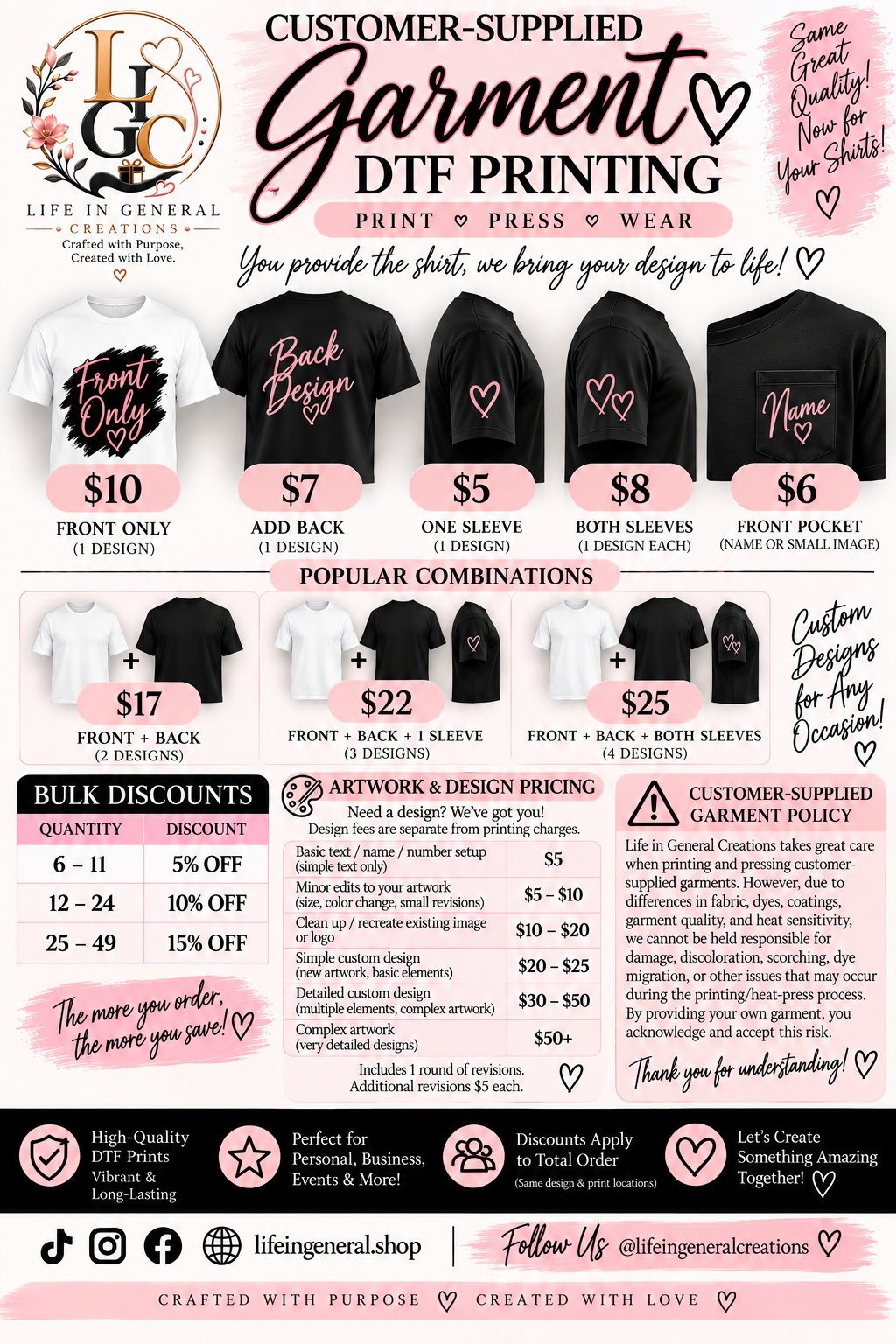 DTF Printing – Bring Your Own Garment