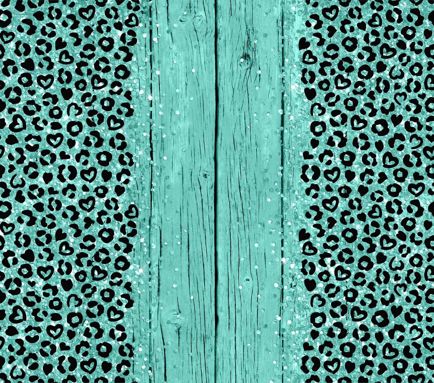 Teal Leopard Transfer