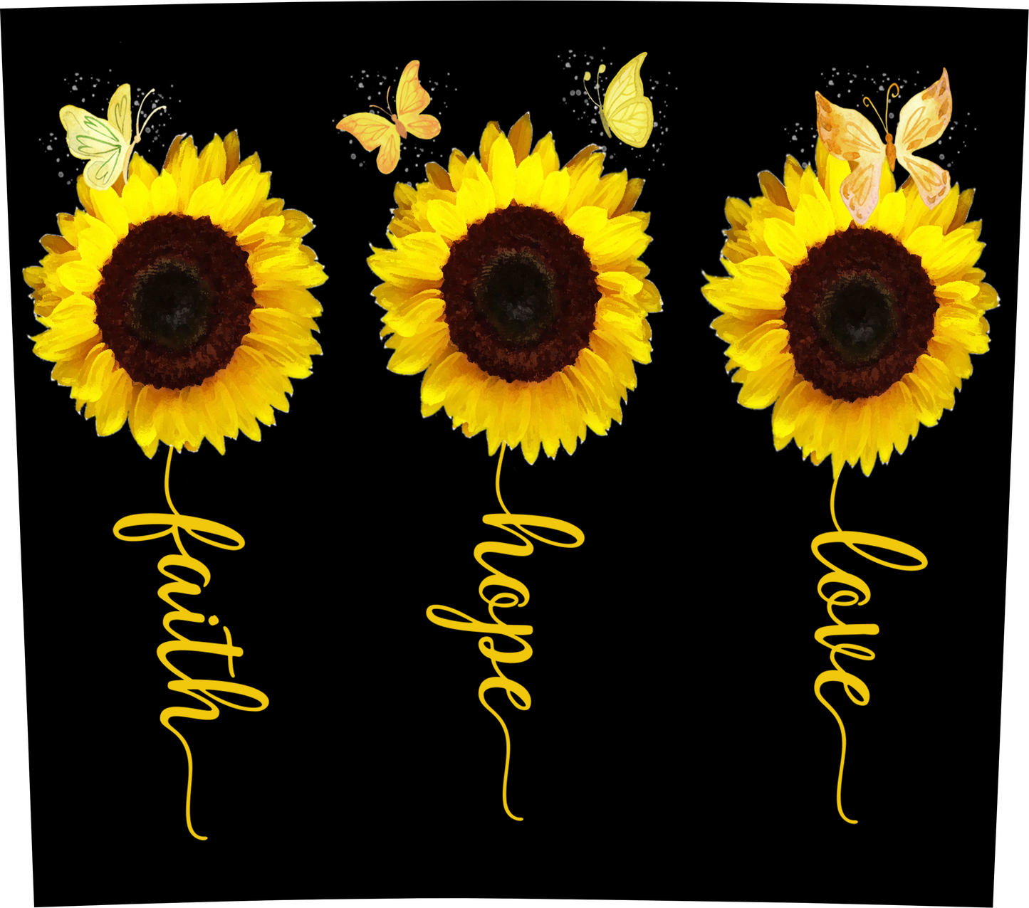 SunFlower Faith Hope and Love Transfer