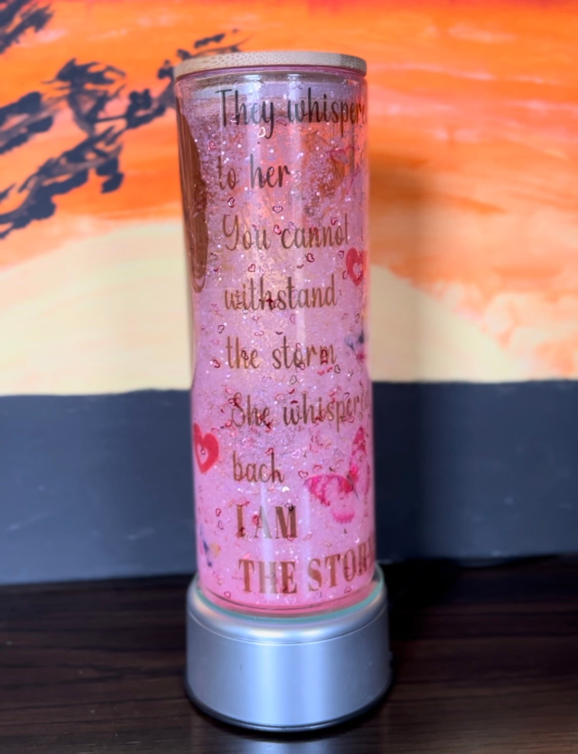 20oz Snow Globe Glass Can/Libbey Sublimation She is the Storm
