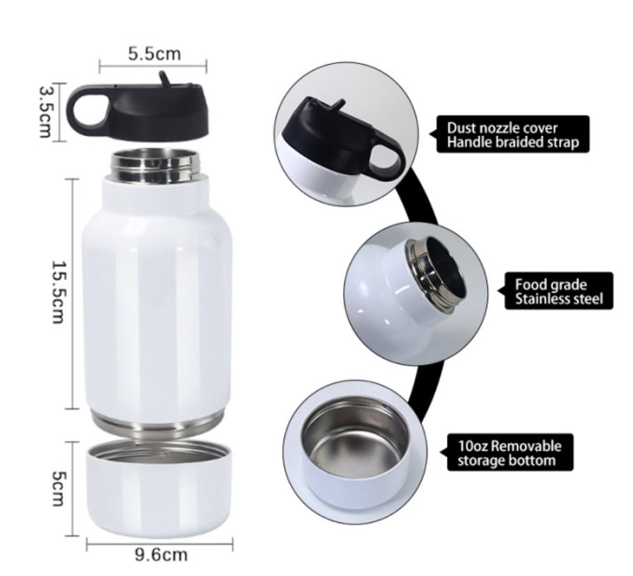 32oz sublimation Dog/Pet Travel Water Bottle