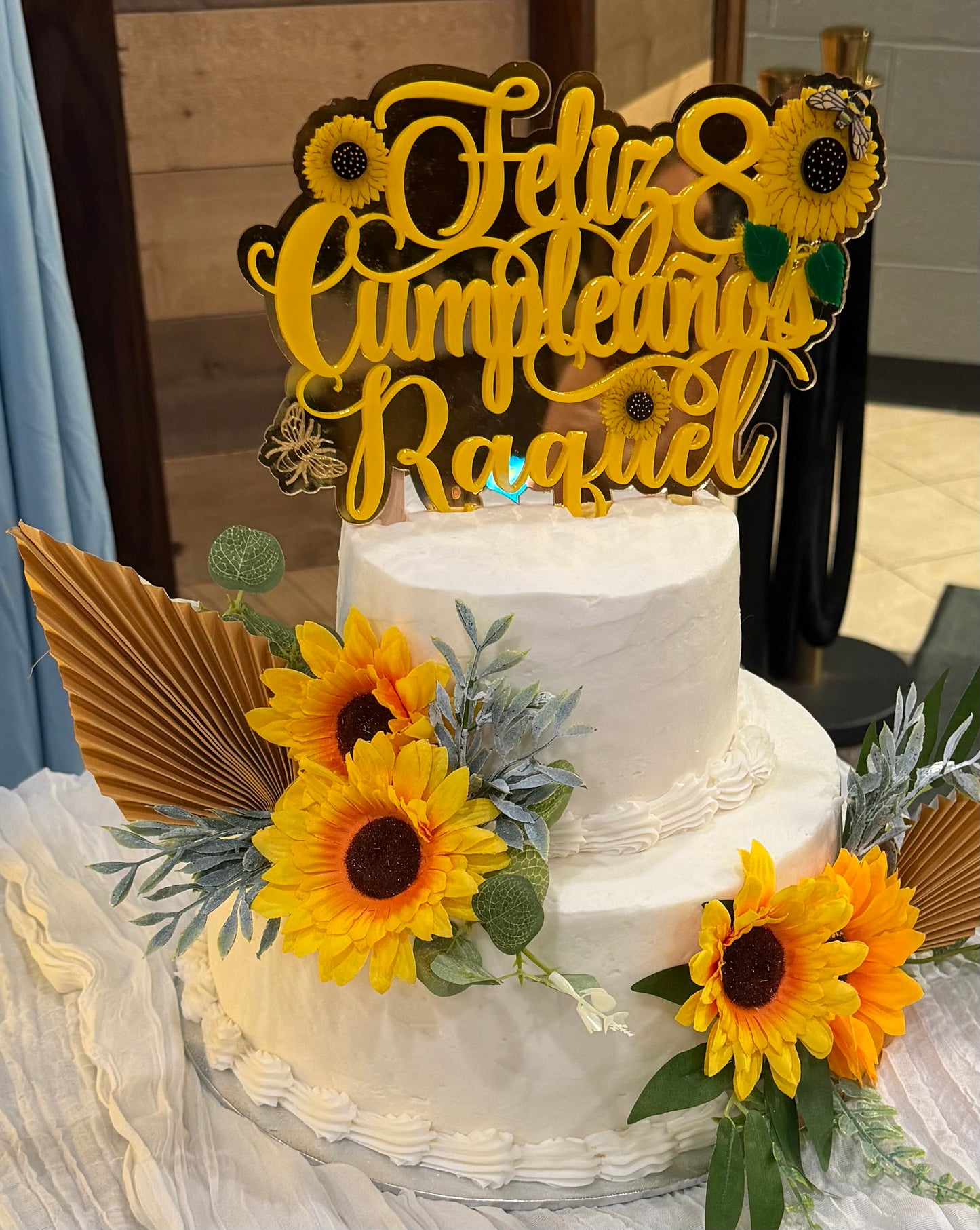 🎂 Personalized Laser-Cut Cake Topper