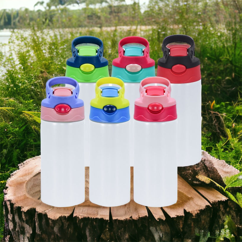 12oz Straight Top Flip Kids Water Bottle