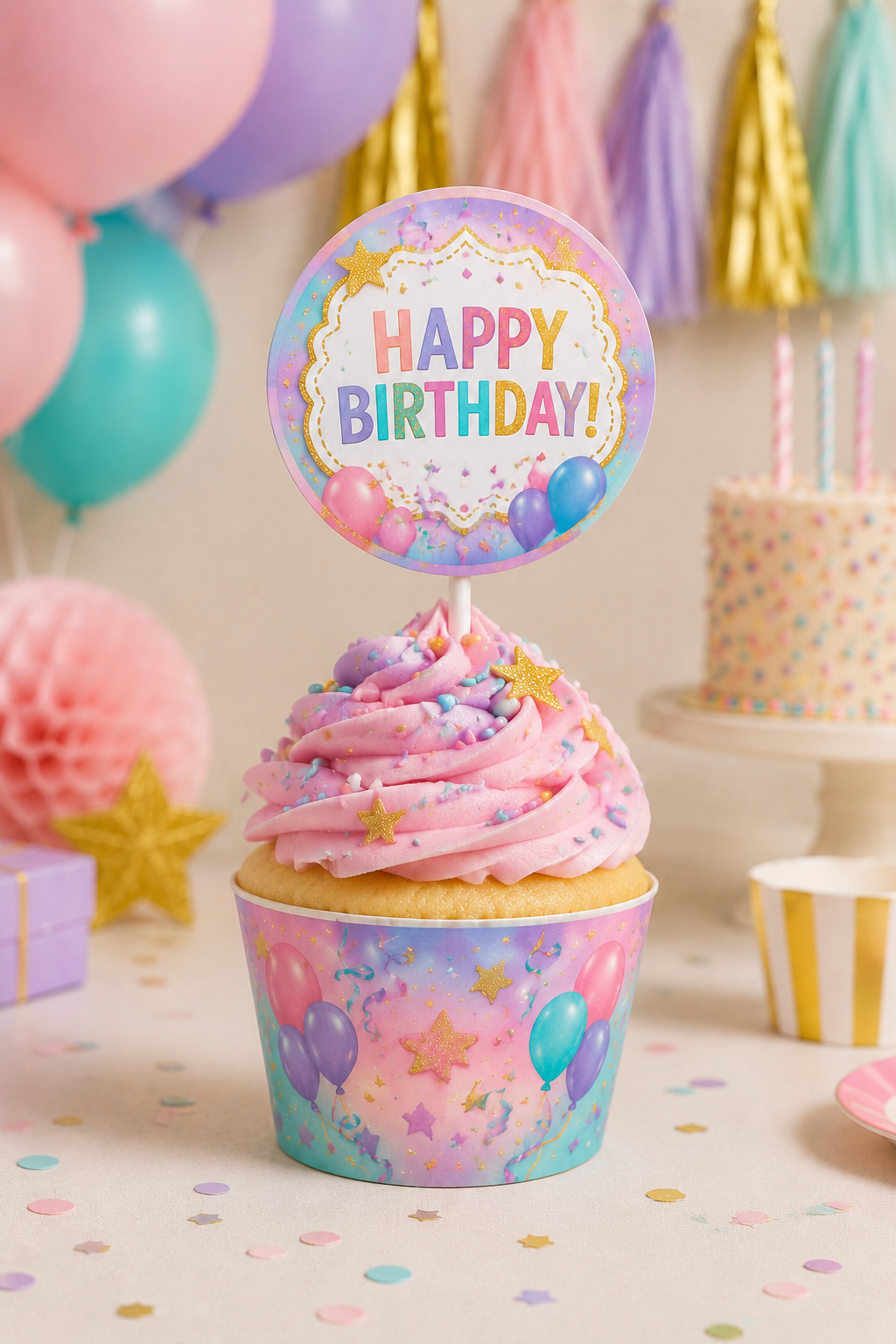 🧁 Personalize Your Cupcake Toppers