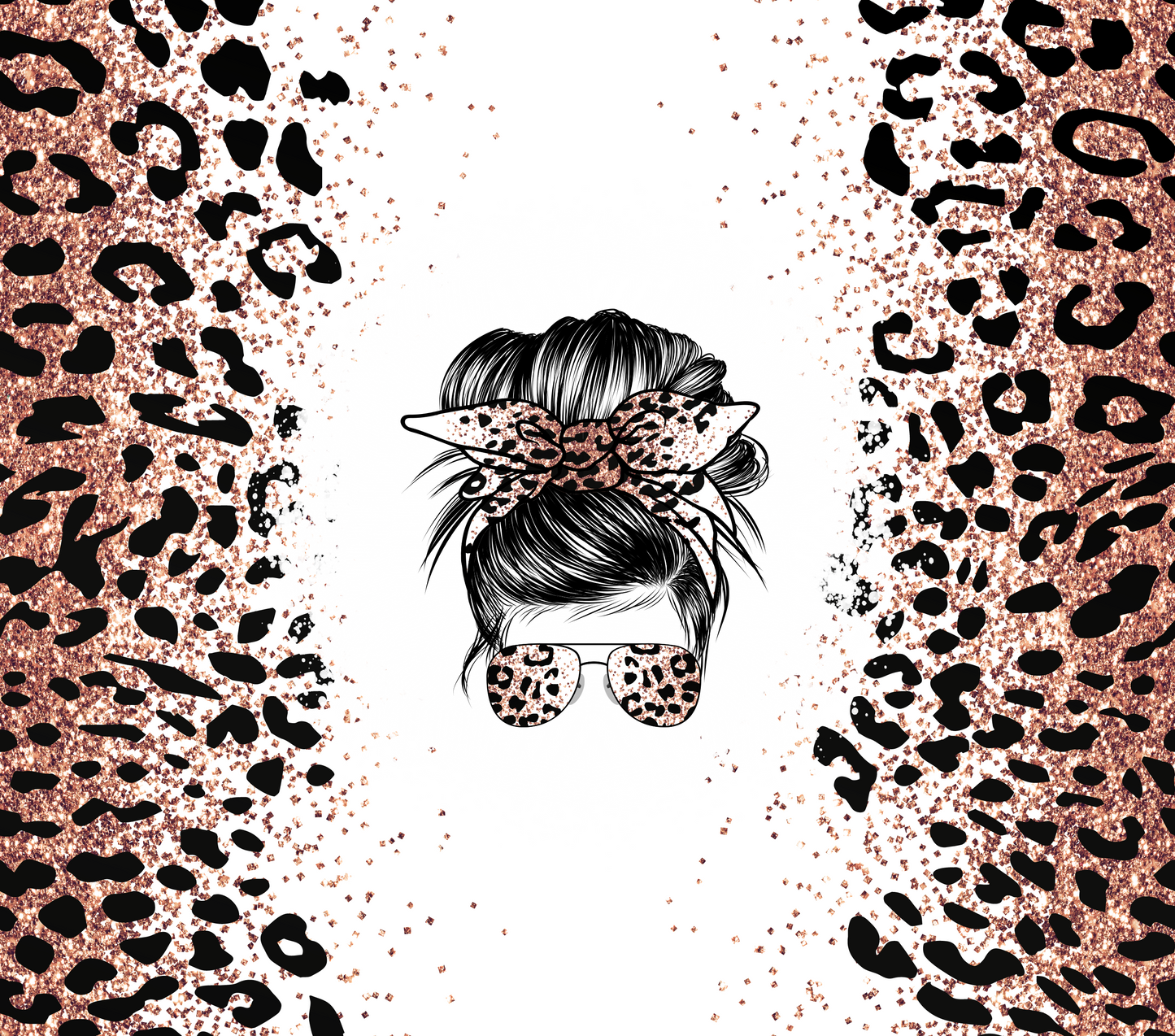 Black and Brown Leopard Momlife Transfer