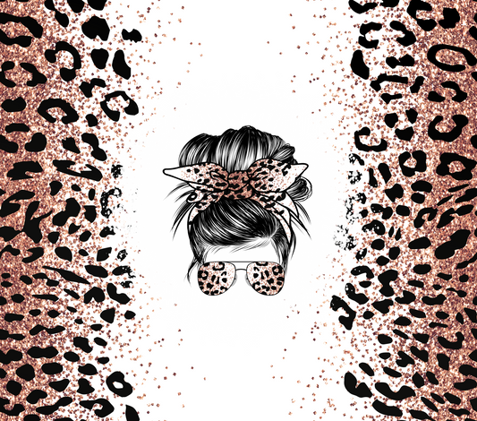 Black and Brown Leopard Momlife Transfer