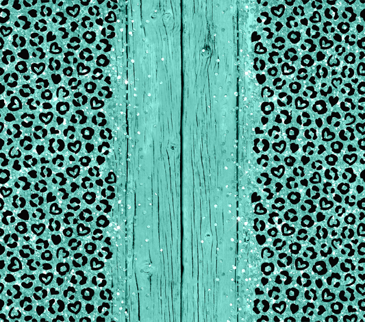 Teal Leopard Transfer