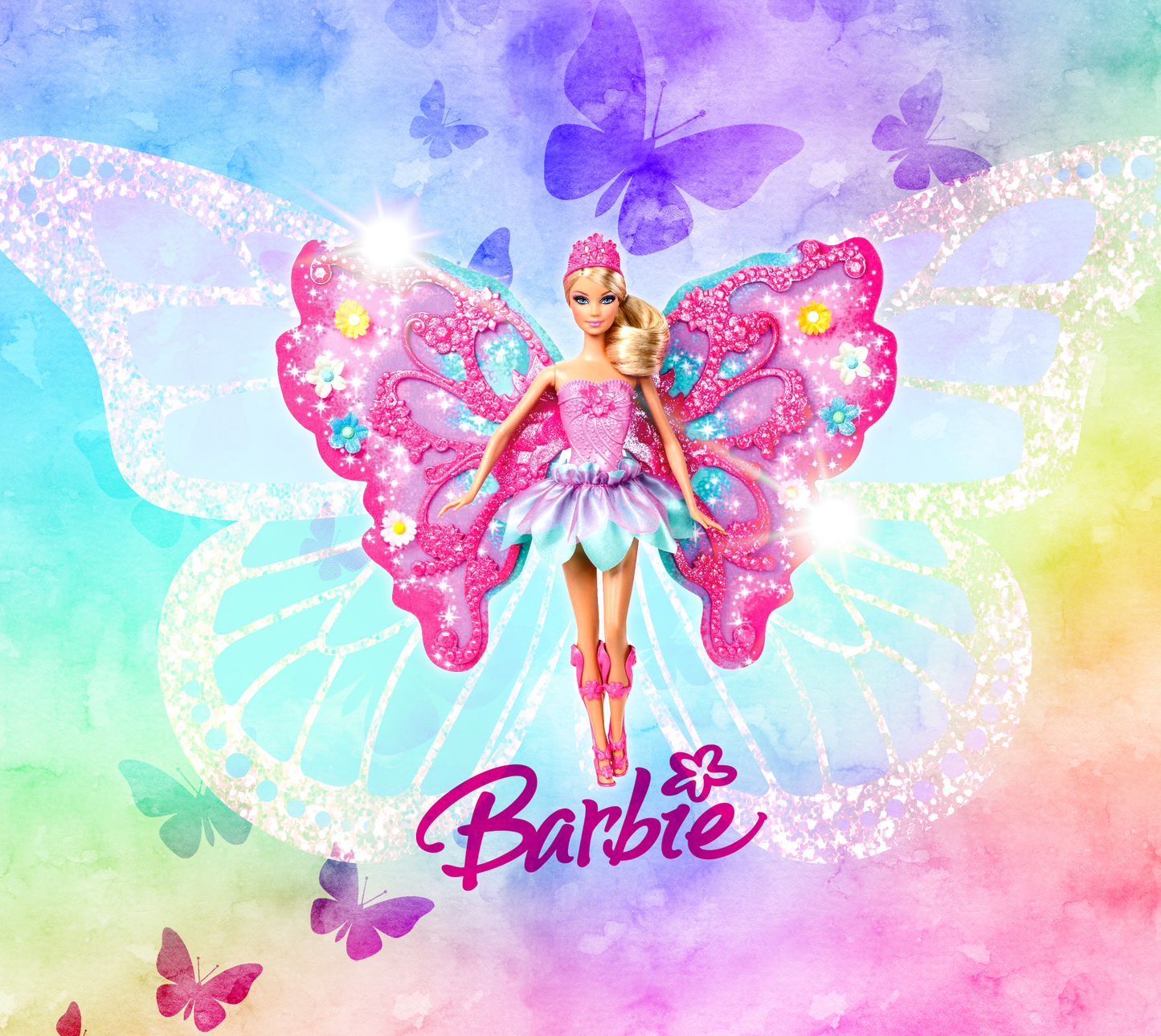 Barbie Doll Butterfly Fairy Tumbler