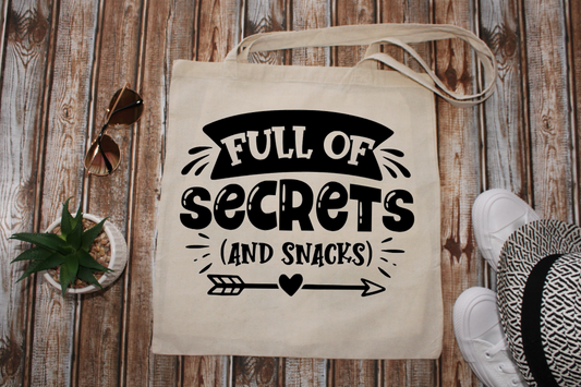 Full of Secrets Canvas Tote Bag