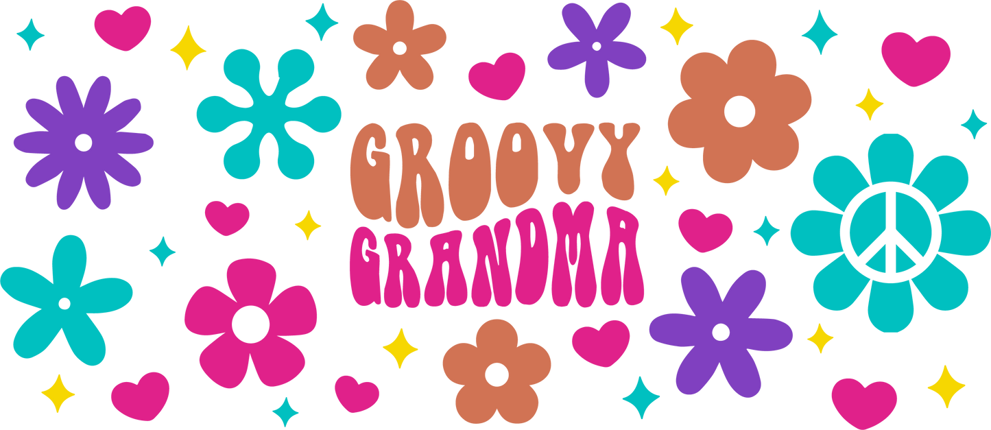 16 oz Groovy Grandma Frosted Libby Glass