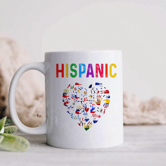 15oz Heart Hispanic Hand Mug