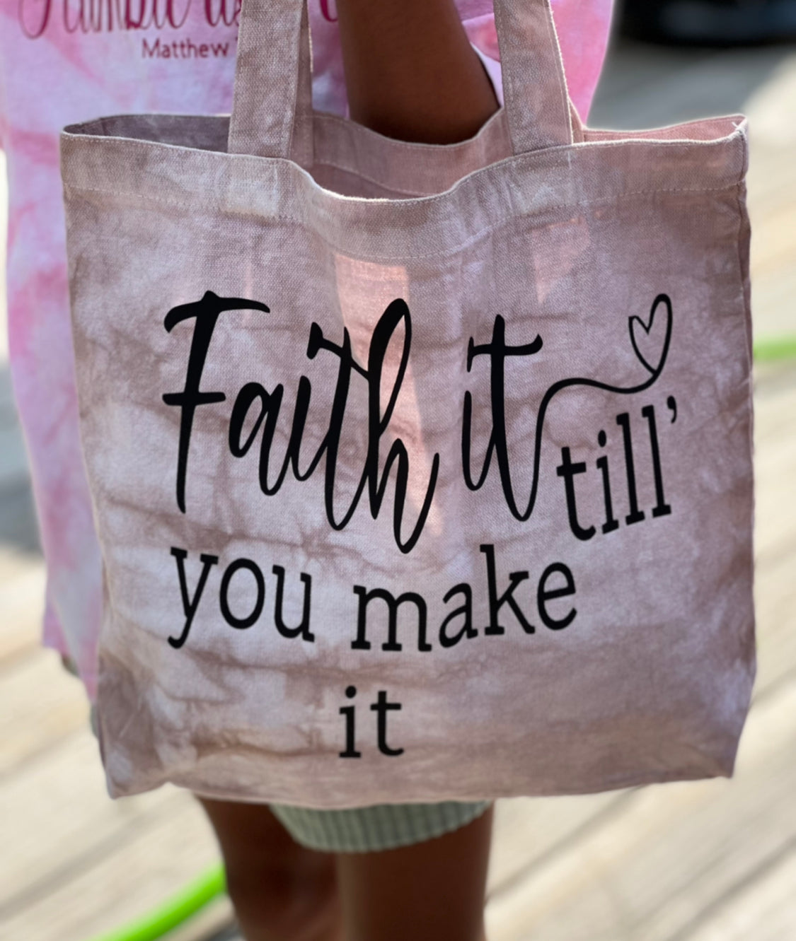 Faith it till you make it Canvas Tote Bag