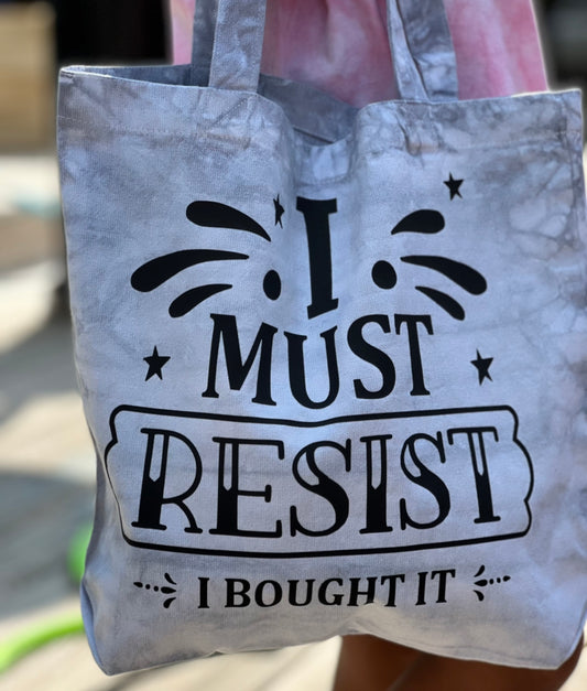 I must Resist Canvas Tote Bag