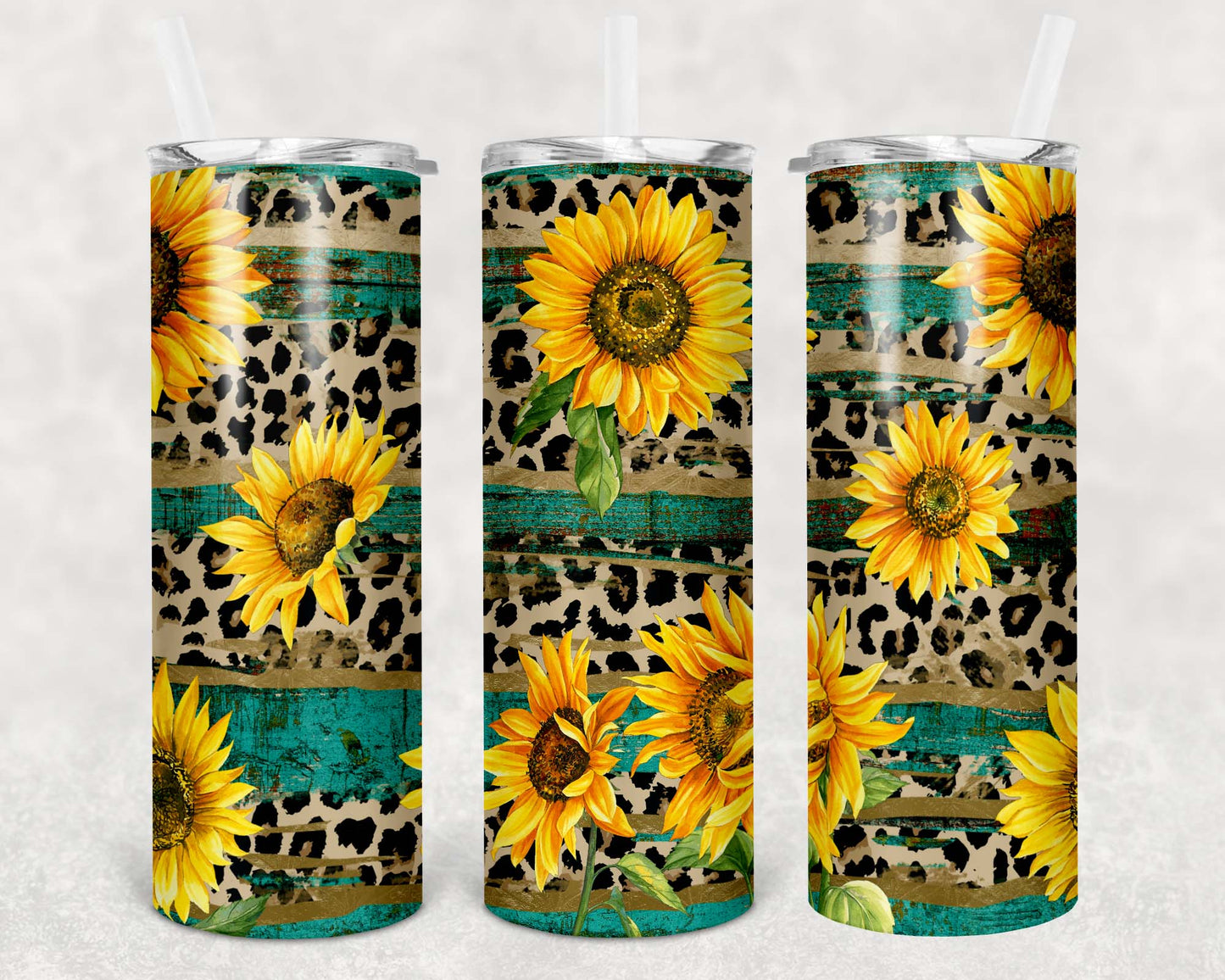 Rustic Wood Sunflowers Transfer