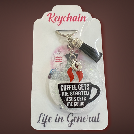 Coffee gets me Keychains