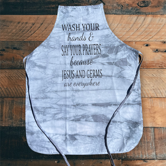 Wash Your Hands Tie Dye Apron