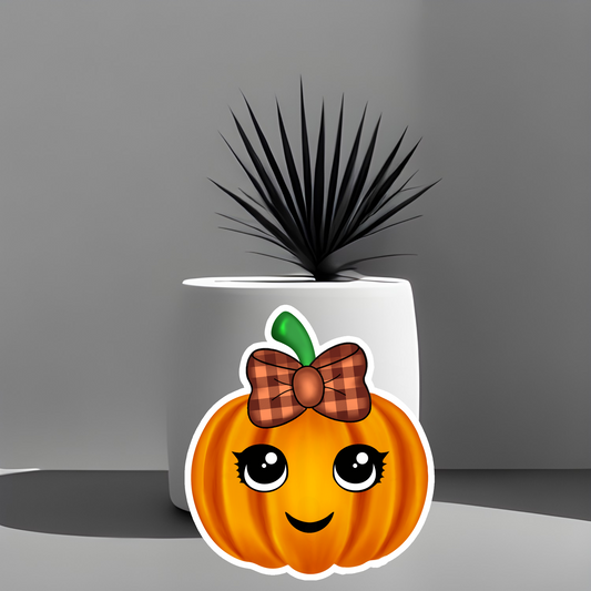 Pumkin Girl Sticker