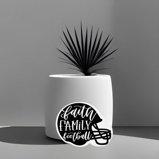 Faith Family Friends Football Sticker