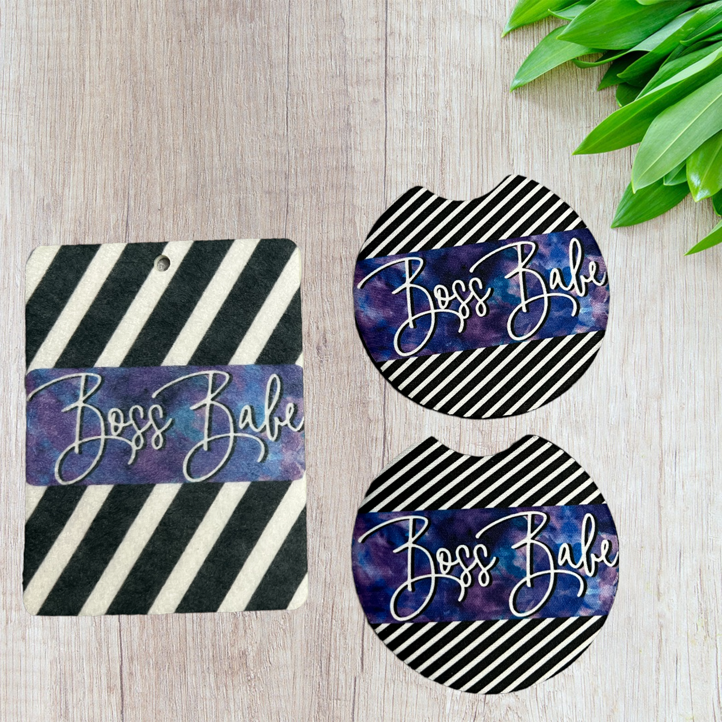 Boss Babe Car Coaster and Air Freshener set