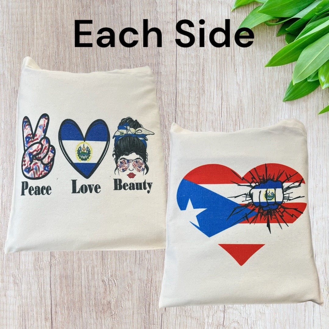 Puerto Rican Salvadorian Tote Bag