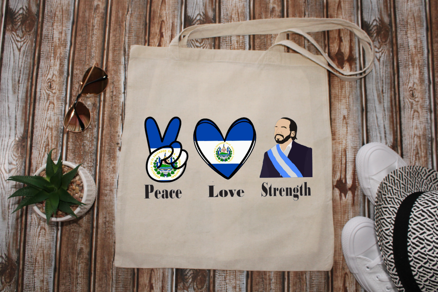 Love Peace Salvador President Tote Bag