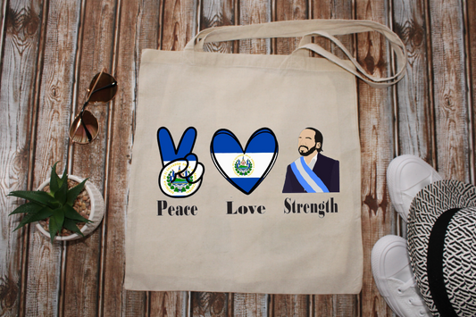 Love Peace Salvador President Tote Bag