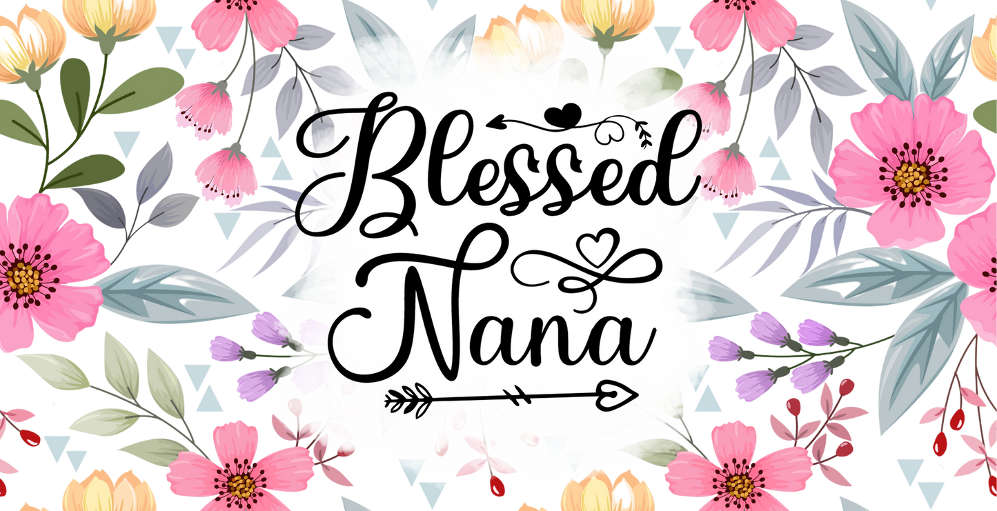 16 oz Blessed Nana Frosted Libby Glass