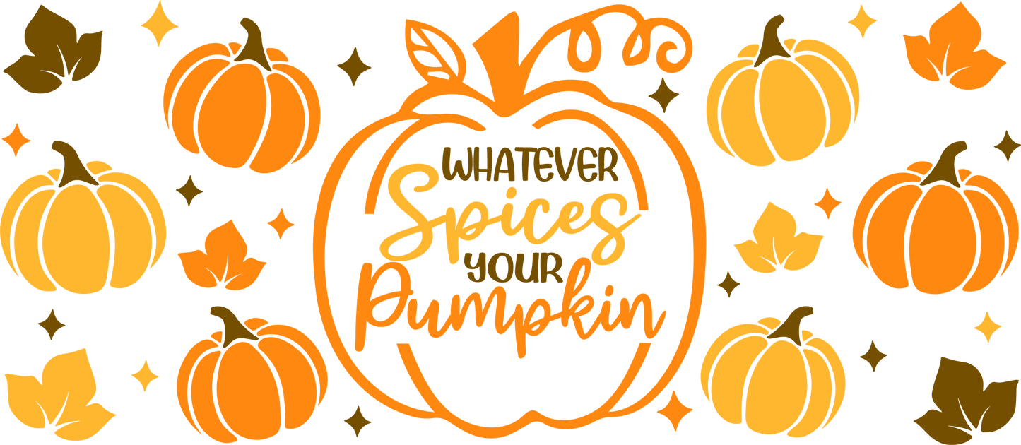 16 oz Whatever Spices your Pumpkins Frosted Libby Glass