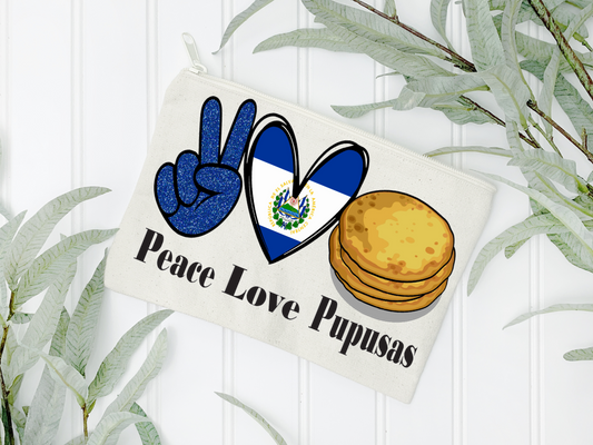 Peace Love Pupusas Makeup Bag